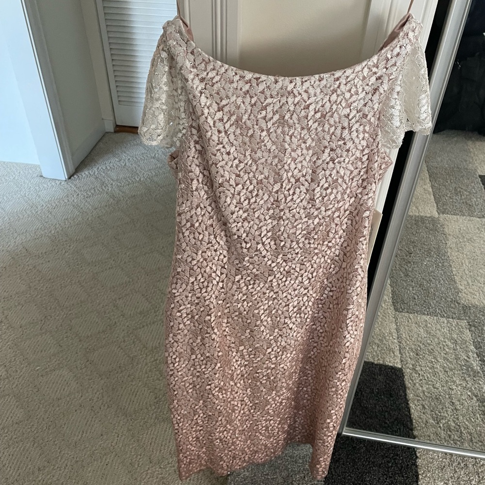 glittering dress, looks like a mermaid tail. Lord and Taylor dress.